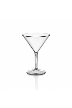 Polikarbon Martini Kadehi Kırılmaz Cam Görünümlü 6 Adet 280 ML Kokteyl Bardağı