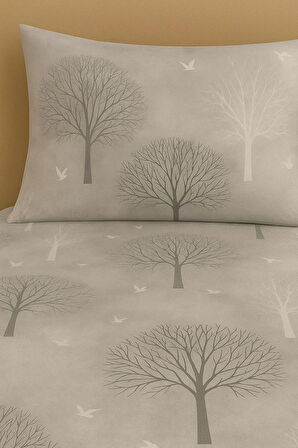 Tek Kişilik Desenli Nevresim + 1 Adet Kapaklı Yastık Kılıfı