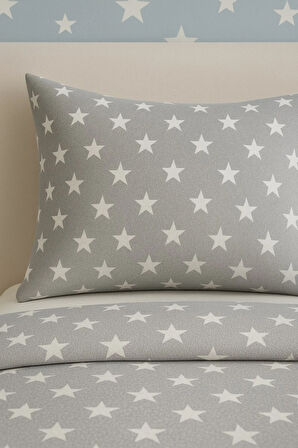 Tek Kişilik Desenli Nevresim + 1 Adet Kapaklı Yastık Kılıfı