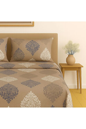 Tek Kişilik Desenli Nevresim + 1 Adet Kapaklı Yastık Kılıfı