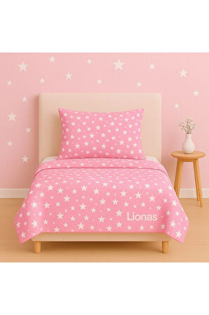 Tek Kişilik Desenli Nevresim + 1 Adet Kapaklı Yastık Kılıfı