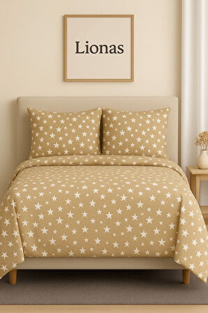 Çift Kişilik Desenli Nevresim + 2 Adet Kapaklı Yastık Kılıfı