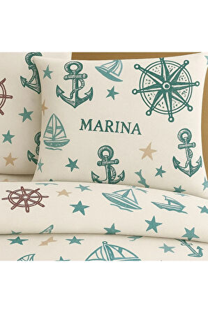 Çift Kişilik Desenli Nevresim + 2 Adet Kapaklı Yastık Kılıfı