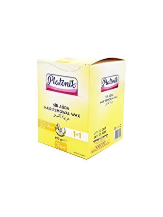 Platonik Sir Ağda Cezve 120gr+70gr (1 Cezve Ağda 1 Yedek) Naturel