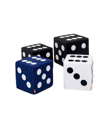 Missidea Zar Puf 33x33 cm Siyah Eğitici Oyun Minderi Blok Sünger