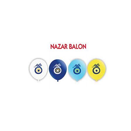 Vatan Balon Nazar Boncuğu Baskılı Koyu Mavi 100 Lü Vt912 / Vatan