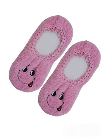 Tek Çift Nakışlı Ultra Kalın Kışlık Peluş Uyku Patik Çorap 36-40 As-0042