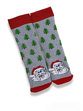Unisex Renkli Kışlık Havlu Christmas Themed Teryy Socks Desenli 1 Adet Çorap Numara  Bt-0748