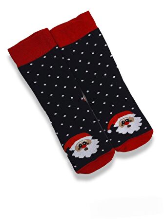 Unisex Renkli Kışlık Havlu Christmas Themed Teryy Socks Desenli 1 Adet Çorap Numara  Bt-0754