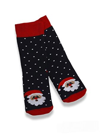 Unisex Renkli Kışlık Havlu Christmas Themed Teryy Socks Desenli 1 Adet Çorap Numara  Bt-0754