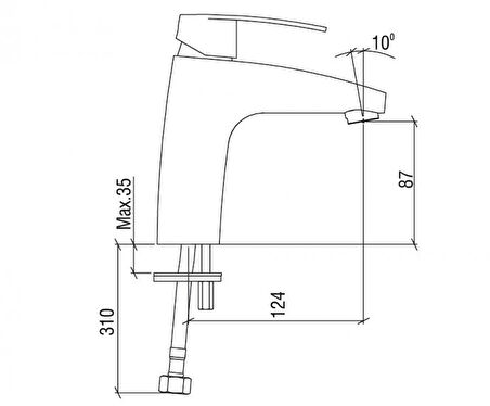 Nsk Lavabo Bataryası Lena Plus Bt Krom
