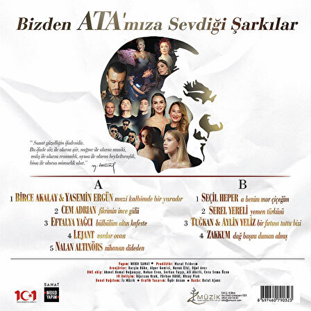 Çeşitli Sanatçılar Bizden Ata'mıza Sevdiği Şarkılar - Plak