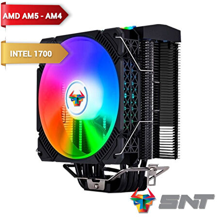 Snt Lc-400B  120 Mm. Argb Amd Intel İşlemci Soğutucu Siyah