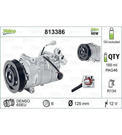Renault Klima Kompresoru Renault Megane III Scenic III Grand Scenic III 1.5dci K1.6 16v - Valeo 813386