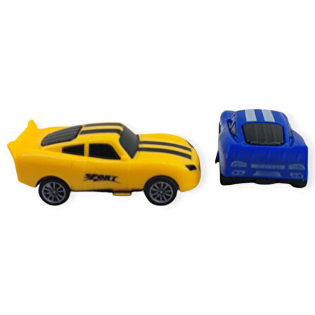 Çek Bırak Nascar Arabası 10.5 Cm - BP-035-SARI/MAVİ