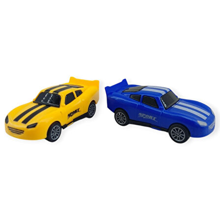Çek Bırak Nascar Arabası 10.5 Cm - BP-035-SARI/MAVİ