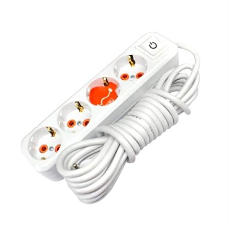 Asel 4'Lü Grup Priz Anahtarlı 5mt - HRD-010883