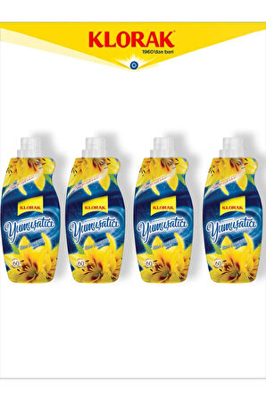Yumuşatıcı Sarı Çiçekler 1440 ml. 60 Yıkama (4 Adet)