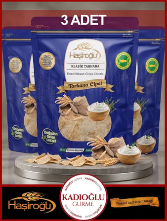Haşiroğlu Çerezlik Klasik Doğal Tarhana Cips 450 gr x 3 Adet