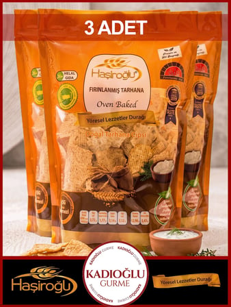Haşiroğlu Fırınlanmış Doğal Tarhana Cips 450 g x 3 Adet