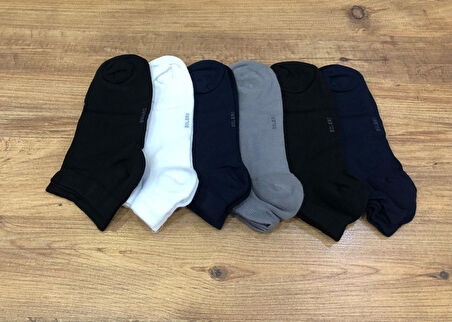 6 Lı Royam Bolero Bambu Erkek Dikişsiz Patik Çorap 41-45 No