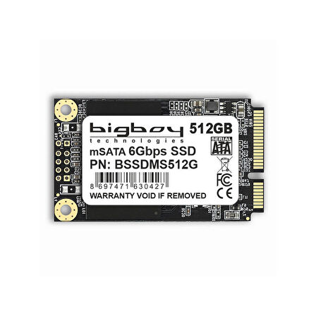 Bigboy BSSDMS512G 2.5 İnç 512 GB Sata 3.0 490MB/s 550 MB/s SSD 