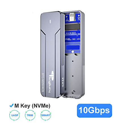 Bigboy BTC-M2NV4CS USB 3.2 Gen2.2 Type C to PCIe 4.0 NVMe M.2 22x80 SSD Harddisk Kutusu