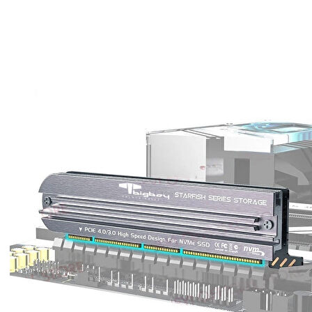 Bigboy BTC-M2G4PE16S PCIe 4.0x4 M.2 x16 to 1xNVMe Soğutuculu Çevirici Ünite