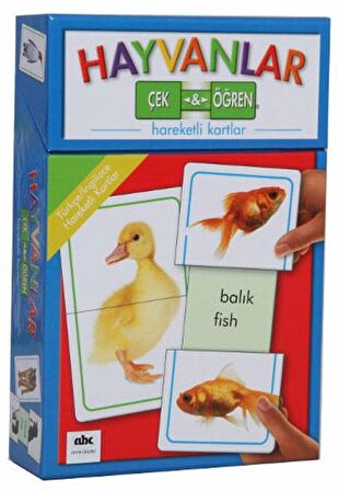 Çek Öğren Hareketli Kartlar Hayvanlar
