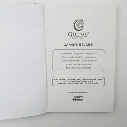 Gülpaş 21x30 3 Nüsha Suni Deri Ciltli İş Sağlığı ve İş Güvenliğine İlişkin Tespit ve Öneri Defteri Kod:232