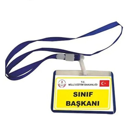 Sınıf Başkanı Yaka Kartı İpli - 2 adet