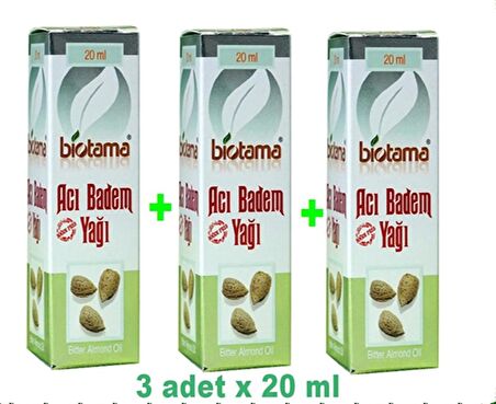 Biotama Acı Badem Yağı (doğal) - 20ml