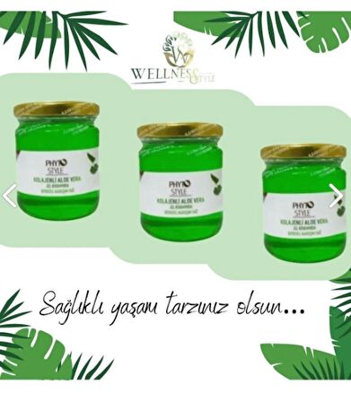 phyto style Kolajenli Aloe Vera Jel Kıvamında Bitkisel Karışım Yağ 220 Ml*3 (450gr)- 3 KUTU