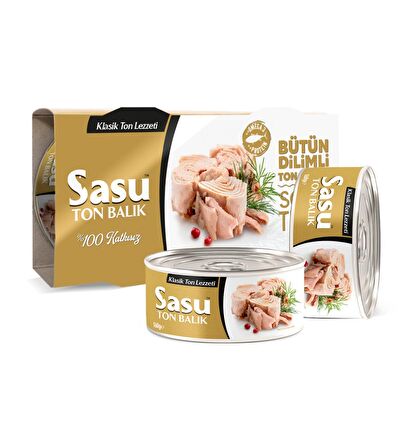 Sasu Klasik Ton Balığı 2x160G Bütün Dilim Bütün Dilim