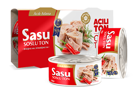 Sasu Acılı Ton Balığı 2x160G Bütün Dilim