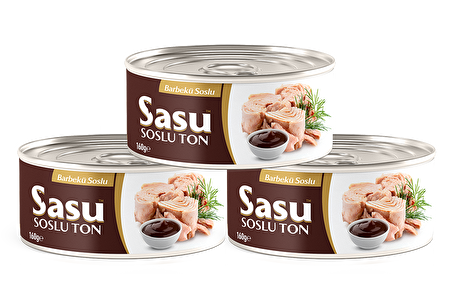 Sasu Barbekü Soslu Ton Balığı 3x160G Bütün Dilim