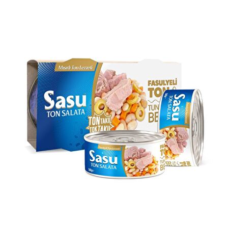 Sasu Fasulyeli Ton Salata 2x160G Bütün Dilim