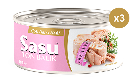 Sasu Light Suda Ton Balığı 3x160G Bütün Dilim