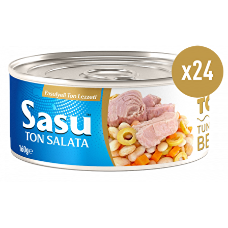 Sasu Fasulyeli Ton Salata 24x160G Bütün Dilim