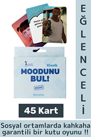 Eğlenceli Genç Yetişkin Arkadaş Yılbaşı Sosyalleşme Moodunu Bul Mini-Klasik Oyun Kartları 45 Kart