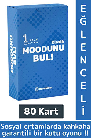 Eğlenceli Genç Yetişkin Arkadaş Yılbaşı Sosyalleşme Özel Gün Moodunu Bul-Klasik Oyun Kartları 80Kart