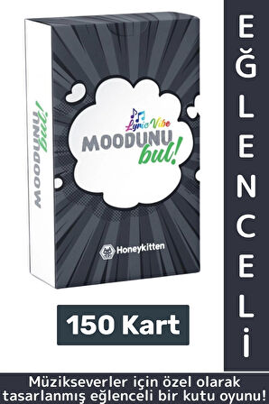 Eğlenceli Genç Yetişkin Arkadaş Müzik Oyunu Moodunu Bul-Lyric Vibe Oyun Kartları 150 Kart