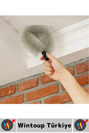 Ergonomik Tutuş Hafif Esnek Zor Nokta Köşe Tavan Lamba Perde Tüy Toz Örümcek Ağı Temizleme Fırçası