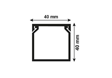 AKİŞ Apsg-40040 Delikli Pano Tipi Pvc Kablo Kanalı (40X40 Mm, Gri)