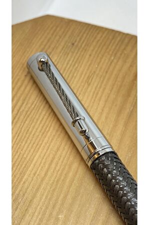 SİLVER LEATHER TÜKENMEZ KALEM SİLVER