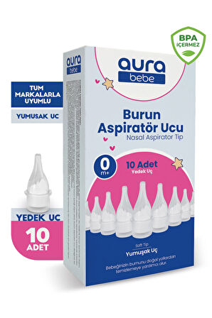 Nasal Burun Aspiratörü Yedek Uç (10 ADET) Tüm Markalara Uyumlu Burun Aspiratör Ucu