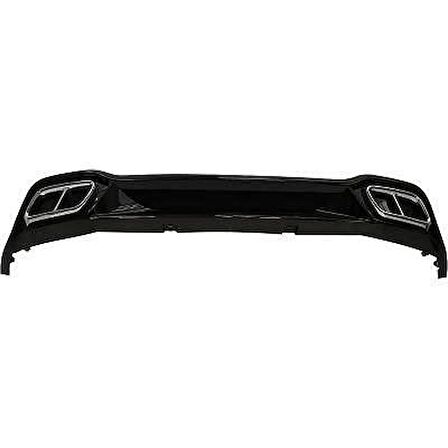 Vw golf 8 rline arka tampon difüzörü çift çıkış piano black 2021+