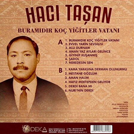 Hacı Taşan -Bura mıdır Koç Yiğitler Vatanı  (Plak)  