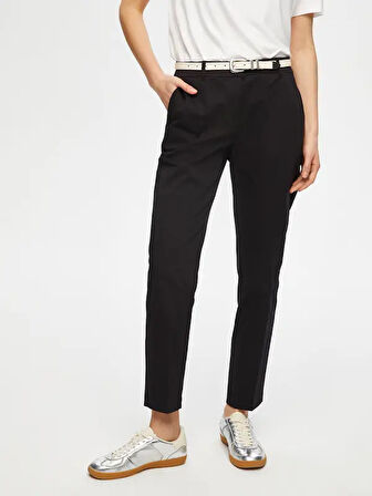 Bel İçi Lastikli Slım Fıt Pamuklu Pantolon 034