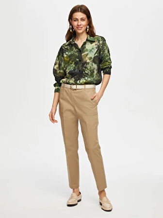 Bel İçi Lastikli Slım Fıt Pamuklu Pantolon 034